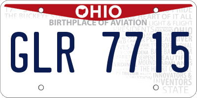 OH license plate GLR7715