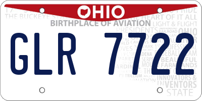 OH license plate GLR7722
