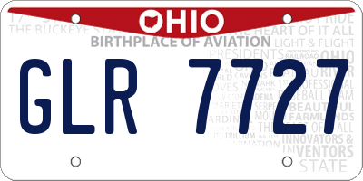 OH license plate GLR7727