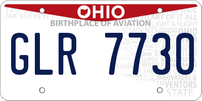 OH license plate GLR7730