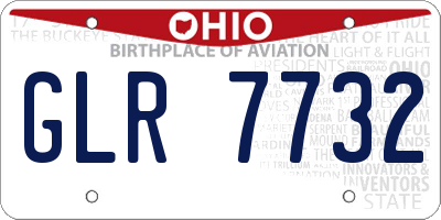 OH license plate GLR7732