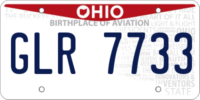 OH license plate GLR7733
