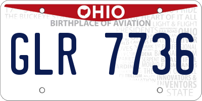 OH license plate GLR7736