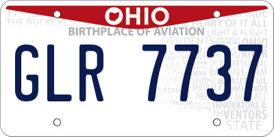 OH license plate GLR7737
