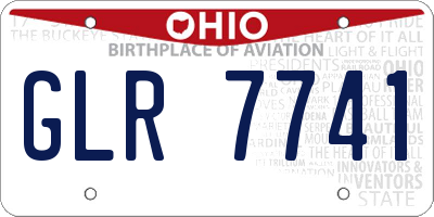 OH license plate GLR7741
