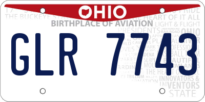 OH license plate GLR7743