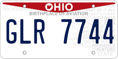 OH license plate GLR7744