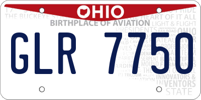 OH license plate GLR7750