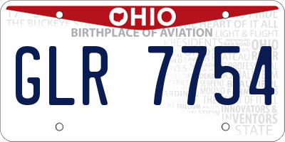 OH license plate GLR7754