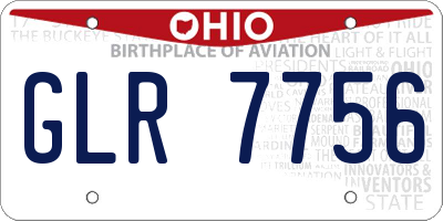 OH license plate GLR7756
