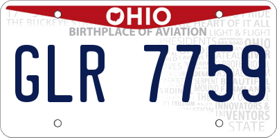 OH license plate GLR7759