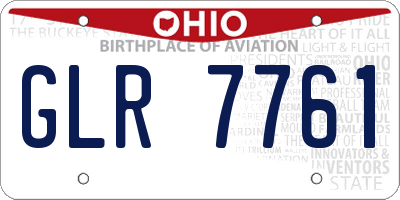 OH license plate GLR7761