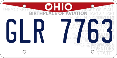 OH license plate GLR7763