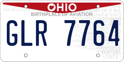 OH license plate GLR7764