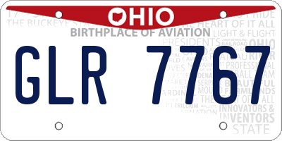 OH license plate GLR7767