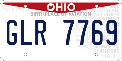 OH license plate GLR7769