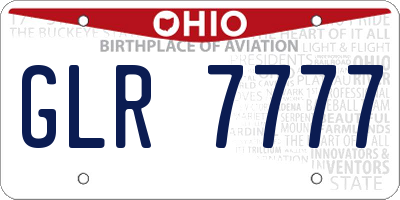 OH license plate GLR7777