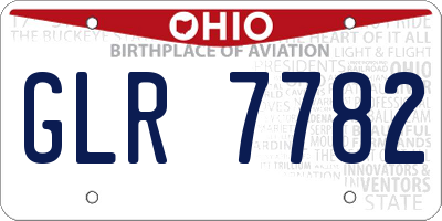 OH license plate GLR7782