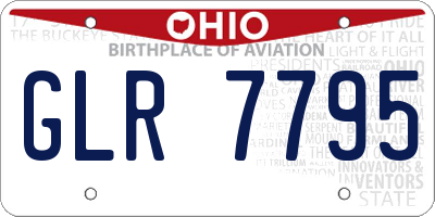 OH license plate GLR7795