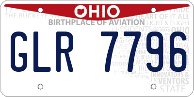 OH license plate GLR7796