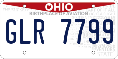 OH license plate GLR7799