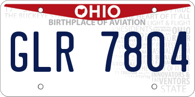 OH license plate GLR7804
