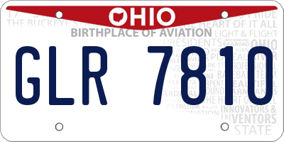 OH license plate GLR7810