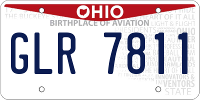 OH license plate GLR7811