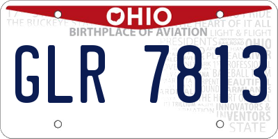 OH license plate GLR7813