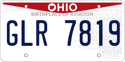 OH license plate GLR7819