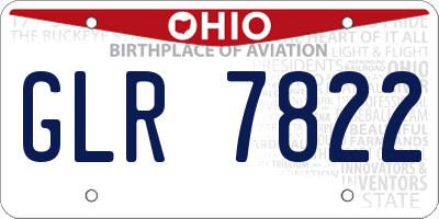 OH license plate GLR7822