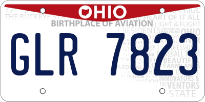 OH license plate GLR7823
