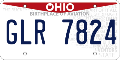 OH license plate GLR7824
