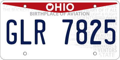 OH license plate GLR7825