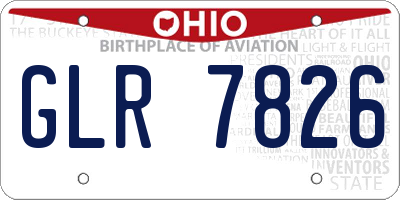 OH license plate GLR7826