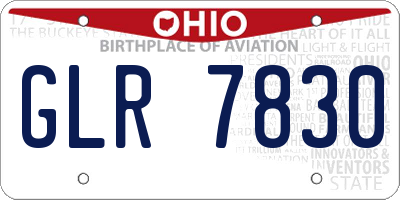 OH license plate GLR7830