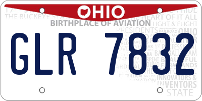 OH license plate GLR7832