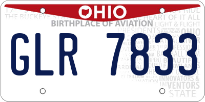 OH license plate GLR7833