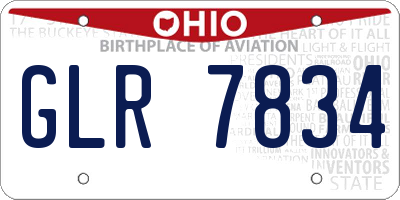 OH license plate GLR7834