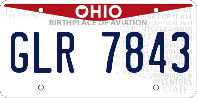 OH license plate GLR7843