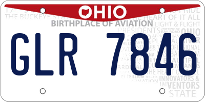 OH license plate GLR7846