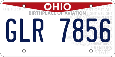OH license plate GLR7856