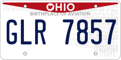 OH license plate GLR7857