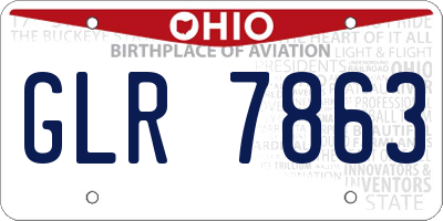 OH license plate GLR7863