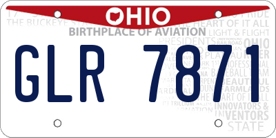 OH license plate GLR7871