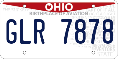 OH license plate GLR7878