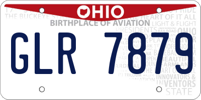 OH license plate GLR7879