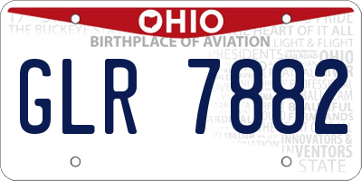 OH license plate GLR7882
