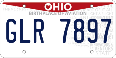 OH license plate GLR7897