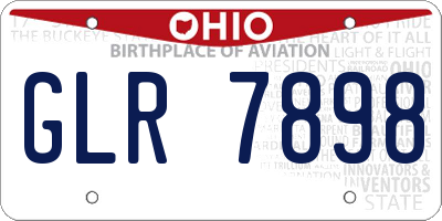 OH license plate GLR7898